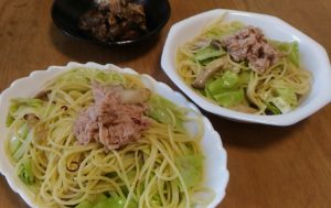 キャベツのペペロンチーノ
