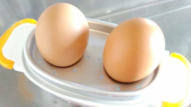 レンジでらくチンゆで卵