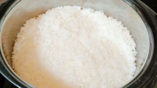 十得鍋でご飯を炊く