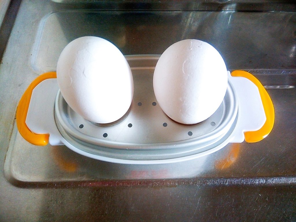 レンジでらくチン!ゆで卵